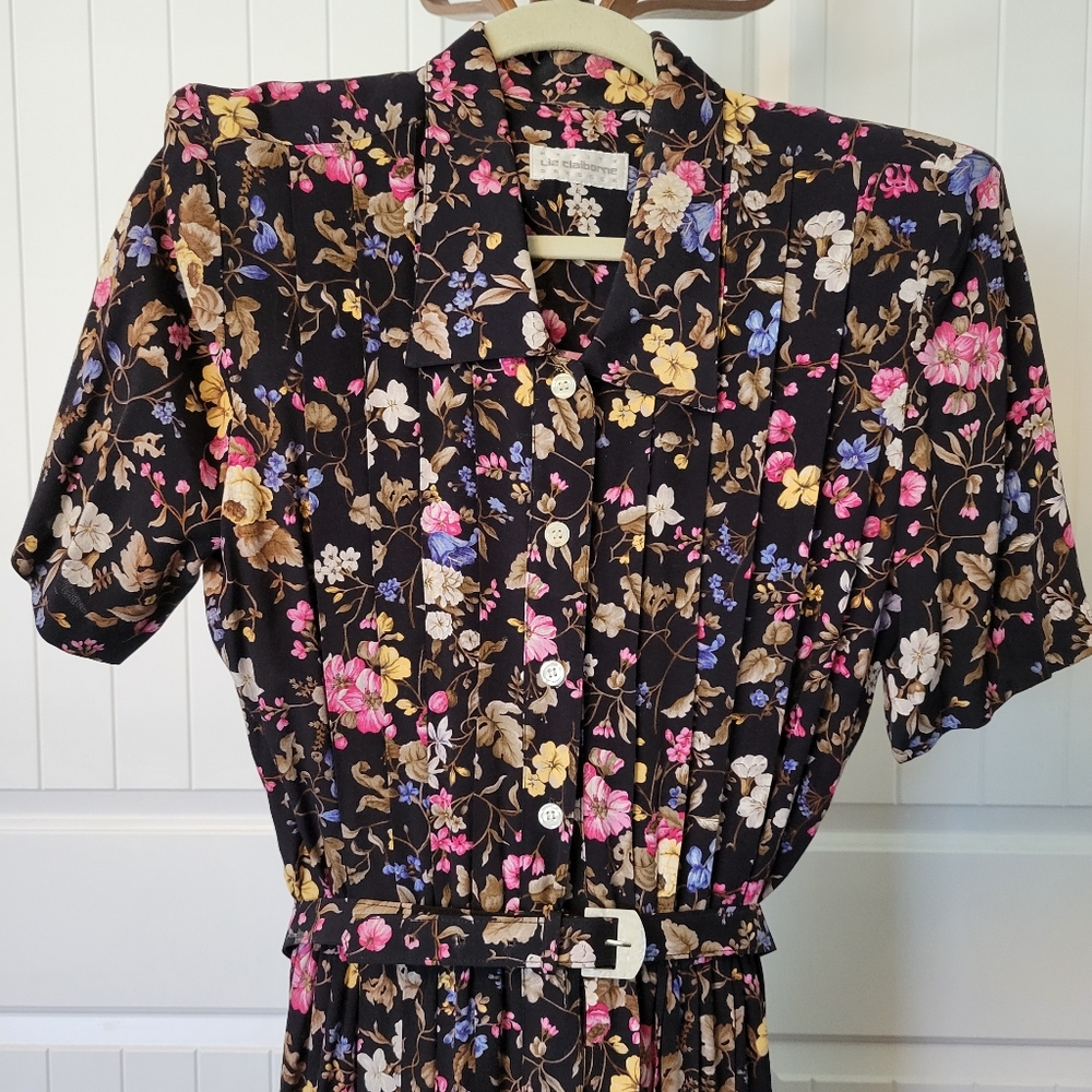 Vintage Liz Claiborne Pleated Dress